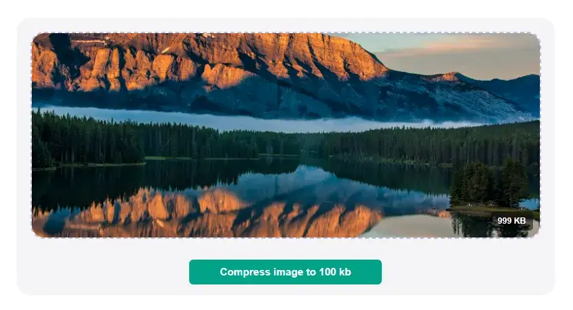 After selecting image, Click compress button.