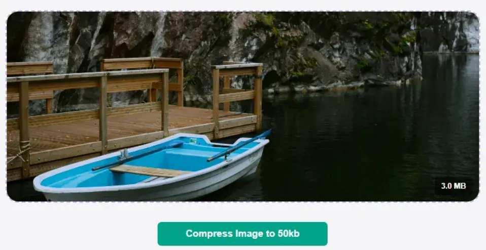 Step 2: Click on compress image to 50kb