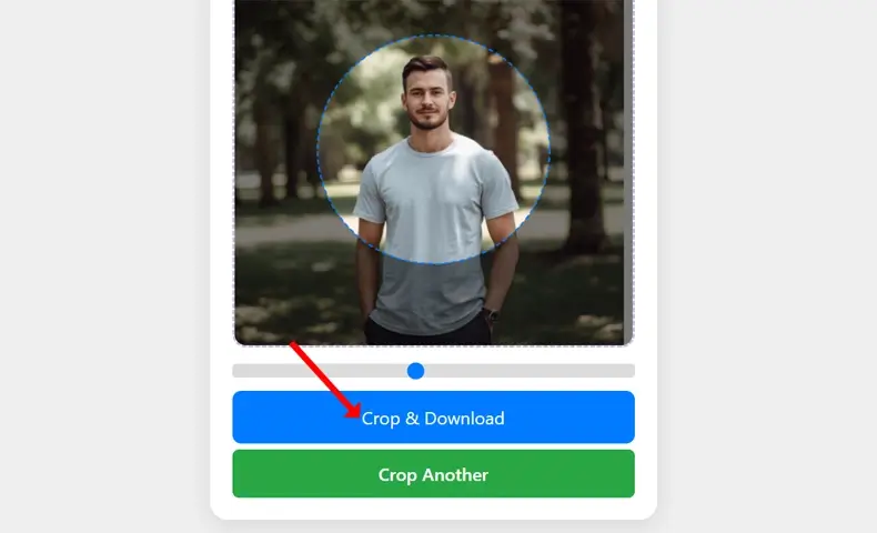 Step 3: Download cropped image to your device.