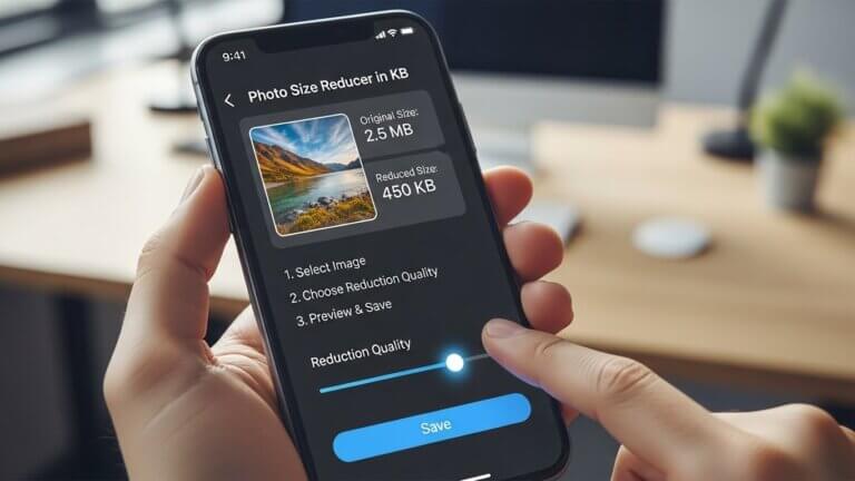how to reduce photo size in KB
