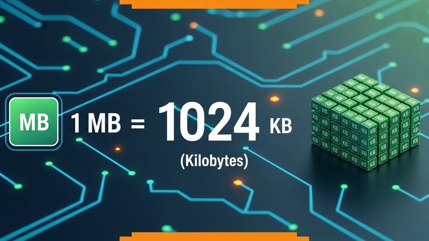 1 MB is equivalent to how many KB