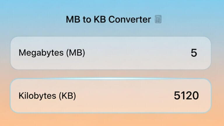 mb to kb converter